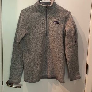 Gray Patagonia Pullover with Zippered Arm Pocket
